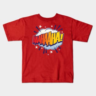 HAHAHA! - Pop Art Style Comic Book Text Bubble Kids T-Shirt